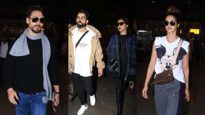 Lovebirds Tiger Shroff-Disha, Virat Kohli-Anushka's New Year 2020 vacation over, snapped at the airport