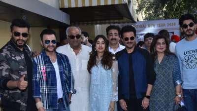The Kapoor Khandaan came together to unveil&amp;nbsp;an intersection in Chembur named after Anil, Sanjay and Boney Kapoor's father