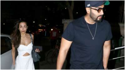 Bollywood couple Arjun Kapoor and Malaika Arora were spotted outside a popular restaurant on Sunday evening.