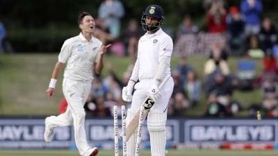 Cheteshwar Pujara was castled by Boult on the last over of Day 2