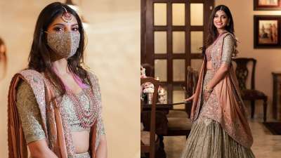 Safety first! Miheeka Bajaj wears a mask, looks breathtaking in her pre-wedding festivities with Rana Daggubati