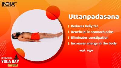 Benefits Of Uttanpadasana: It helps in treating acidity, indigestion and constipation. It also cures back pain and improves reproductive organs.