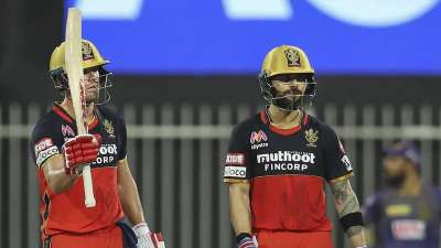 A record century partnership between captain Virat Kohli and AB de Villiers on Monday catapulted Royal Challengers Bangalore (RCB) to be the joint number No.1 team on the IPL points table for the first time in 13th edition after they hammered Kolkata Knight Riders (KKR) by 82 runs.