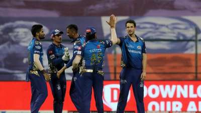 Mumbai Indians dominated KKR as the side registered an easy 8-wicket win to go top of the table.