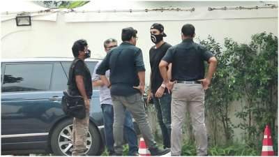 Actor Ranbir Kapoor was clicked outside Yash Raj studio on Thursday as he resumed work on his upcoming film Shamshera.