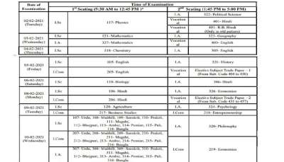 BSEB 12th Exam Date Sheet 2021: Bihar board releases intermediate