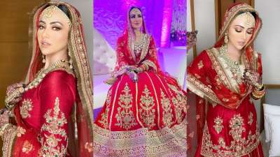 Former actress Sana Khan who recently announced her wedding with a Surat-based religious scholar Anas Sayed has shared her pictures from her walima.&amp;nbsp;