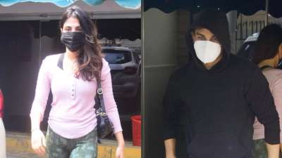 Rhea Chakraborty steps out with brother Showik, papped outside gym