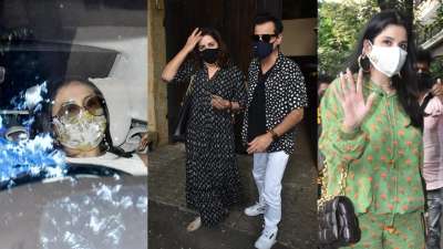 Rani Mukerji, Sanjay Kapoor-Maheep, Farah Khan visit birthday girl Sunita Kapoor