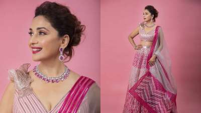 Madhuri Dixit's 'pretty in pink' avatar takes Internet by storm | IN PICS