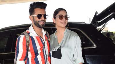 Rahul Vaidya and Disha Parmar were spotted at the airport. The two looked super stylish together in their casual outfits. While Rahul opted for a co-ord set, Disha wore a comfortable shirt over denim jeans.&amp;nbsp;