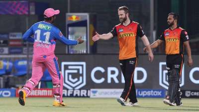 &amp;nbsp;
Rajasthan Royals defeated Sunrisers Hyderabad by 55 runs in an Indian Premier League match on Sunday.&amp;nbsp;