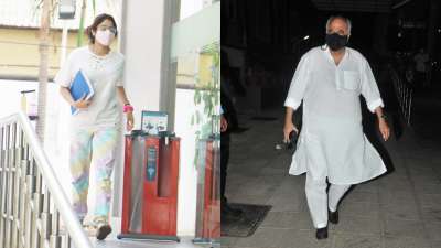 Janhvi-Boney Kapoor visit Hinduja Hospital where Anshula &amp;amp; Dilip Kumar are admitted | PICS