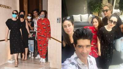 Kareena Kapoor, Malaika Arora, Karisma Kapoor &amp;amp; others have a blast at Manish Malhotra's residence | PICS