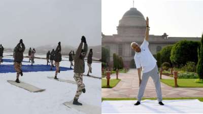 People all around the world are celebrating International Yoga Day today. From the US to India, people started their Monday by performing yogasanaas and pranayamas.