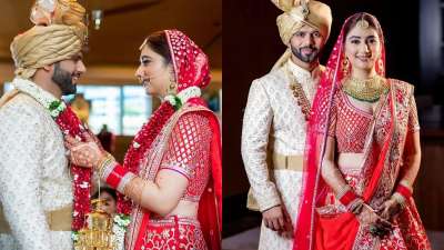 Singer Rahul Vaidya and actress Disha Parmar tied the knot in an intimate ceremony. Reportedly, the ceremony took place at the Grand Hyatt in Mumbai.