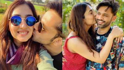 While celebrities may often shy away from public display of affection, celebrity couple Rahul Vaidya and Disha Parmar are often seen sharing some PDA moments.