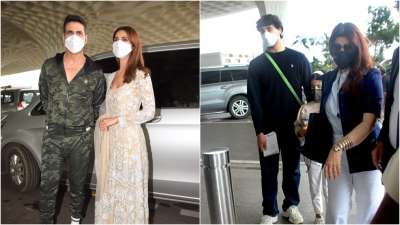 Actors Akshay Kumar and Vaani Kapoor were spotted at the international airport in Mumbai along with Twinkle Khanna.&amp;nbsp;