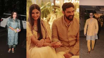 Rhea Kapoor-Karan Boolani wedding party: Daddy Anil, Farah Khan to Khushi, stars make stylish appearance