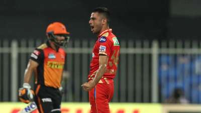 Mohammed Shami and Ravi Bishnoi shared five wickets between themselves to script a narrow five-run win for Punjab Kings over Sunrisers Hyderabad in their IPL 2021 match in Sharjah on Saturday. Chasing 126, Hyderabad were restricted to 120/7 despite an unbeaten 47 by Jason Holder threatening to take the match away from Punjab.