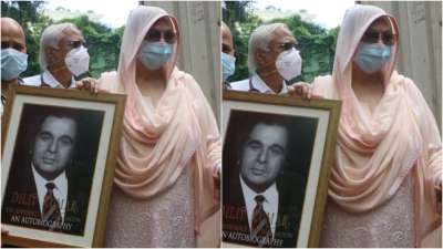 Veteran actress Saira Banu was seen making a public appearance months after the death of actor Dilip Kumar. She was seen carrying a large portrait of the actor with her.&amp;nbsp;
