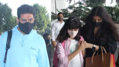 On Saturday morning, Abhishek Bachchan, Aishwarya Rai and Aaradhya were snapped at airport&amp;nbsp;