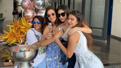 Embarking on the holiday seasons, Mouni Roy's girl gang has jetted off to Goa for a vacation.