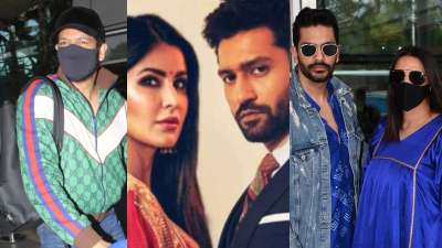 Katrina Kaif-Vicky Kaushal wedding: Neha Dhupia, Angad Bedi, Kabir Khan and others leave for Jaipur |PICS