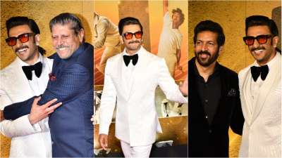 Ranveer Singh, Kapil Dev &amp;amp; Kabir Khan make stylish entry at 83 screening | PICS