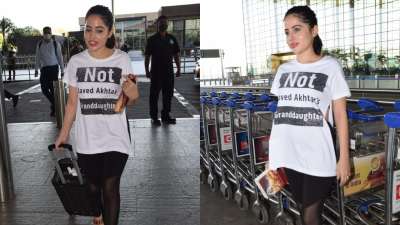 Urfi Javed wears controversial t-shirt saying she's 'not Javed Akhtar's granddaughter' (IN PICS)