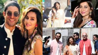 Farhan Akhtar and Shibani Dandekar are all set to tie the knot today. On their special day, friends and industry colleagues joined the couple to shower them with love and blessings. Arriving at the venue were spotted Anusha Dandekar, Rhea Chakraborty, Hrithik Roshan and his family among others.