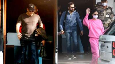 Salman Khan, Katrina Kaif at the Kalina airport