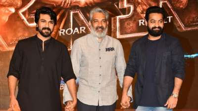 RRR team Ram Charan and Jr NTR joined SS Rajamouli for a celebration as the film inched towards Rs 1000 crore mark at the global box office. The movie was released on March 25