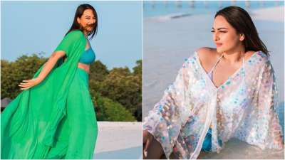 Dabangg actress Sonakshi Sinha turned up the heat in Maldives looking all sultry in her beach looks from the island nation. She shared some beautiful pics of herself on Instagram from the getaway
