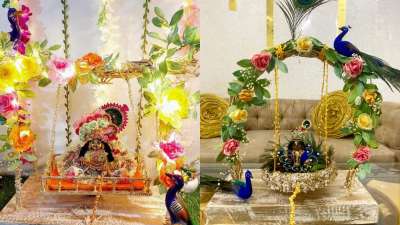 Beautiful Janmashtami 2022 Decoration Ideas for Kanha Ji Jhula, Jhanki,  dress, & Temple (mandir)