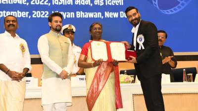 Tanhaji: The Unsung Warrior actor Ajay Devgn receives the Best Actor honour at National Film Awards presentation ceremony in New Delhi