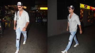 Vicky Kaushal rocked the casual look as he was spotted at the airport.
