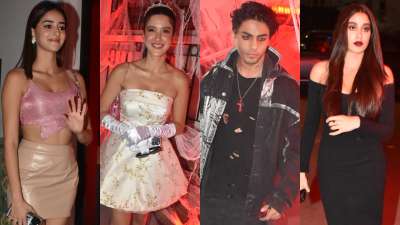 Bollywood's Halloween party saw celebrities like Ananya Panday, Janhvi Kapoor, Shanaya Kapoor and Aryan Khan coming out