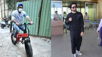 Ranbir Kapoor was snapped&nbsp;riding his e-bike in Mumbai. The actor also paid a visit to his under-construction abode. On the other hand, Ayushmann Khurrana was spotted at the airport as he is on a promotional spree for his upcoming film, An Action Hero.&nbsp;