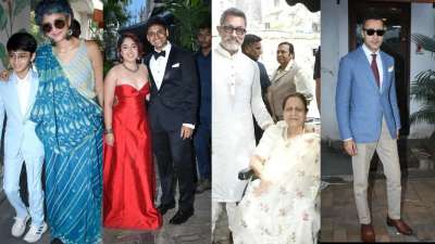 Ira Khan and Nupur Shikhare got engaged in Mumbai. Ira's family members arrived in traditional clothes, including both her parents Aamir Khan and Reena Dutta