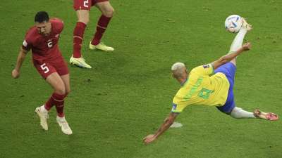 Having opened the scoring for Brazil in the 62nd minute against Serbia in the opening group match, Richarlison dispatched a jaw-dropping bicycle kick in the 73rd minute that is likely to be replayed in highlight reels and commercials for years to come.