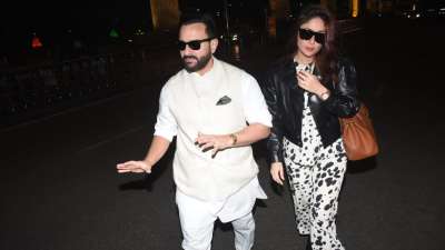 Saif Ali Khan and Kareena Kapoor Khan exuded royalty as the couple was spotted at the airport on Friday.