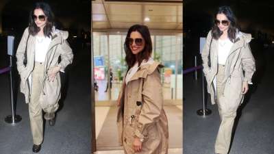 Deepika Padukone was all smiles as she was spotted at the airport. This was the actress' first appearance after her song Besharam Rang from the film Pathaan landed in a controversy.
