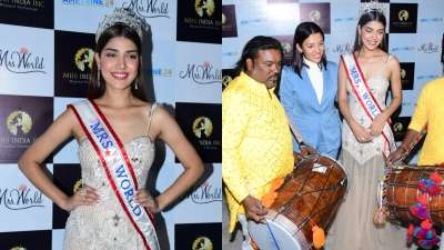 Mrs World 2022 Sargam Koushal was back in India after her history pageant victory in Los Angeles, US. She arrived in Mumbai on Friday morning and was greeted by many at the airport