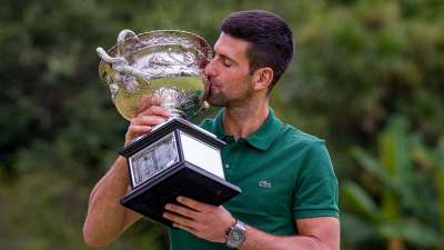 Novak Djokovic's last 5 Australian Open triumphs featuring wins against Rafael Nadal, Stefanos Tsitsipas