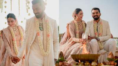 Athiya Shetty and KL Rahul tied the knot on 23rd January and the beautiful bride wore Anamika Khanna's chikankari lehenga. It took 10000 hours for her to prepare the mesmersizing bridal outfit.