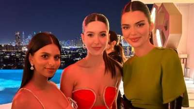 Photos of Suhana Khan and Shanya Kapoor partying with Kendall Jenner at a party in Dubai have gone viral on social media. The trio looked breathtaking as they posed for the cameras.