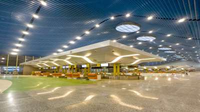 The new terminal building at Chennai Airport spanning an area of 2,20,972 sqm is set to cater to growing air traffic in Tamil Nadu. 