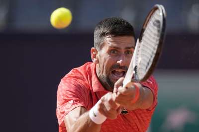 Novak Djokovic engaged in furious row with umpire in Italian Open loss