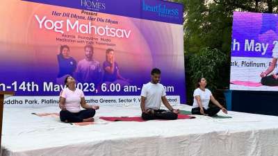 In a series of health and wellness events, Heartfulness Institute successfully organized the third Yog Mahotsav in Ghaziabad from 12th to 14th of May 2023.